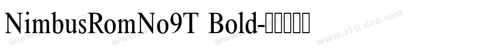 NimbusRomNo9T Bold字体转换